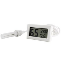 온도계측기 자기온도계 미니 디지털 LCD 실내 편리한 온도 센서 습도 측정기 게이지, 05 FY-12 White