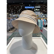 루이까스텔[NC강남] 23S/S 여성 골프모자 전판 아이루카 스몰로고 도트 패턴 벙거지 햇, 베이지(M)
