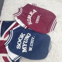 버터샵 강아지 애견 겨울 소형견 중형견 고려대 숙명여대 대학교 과잠 의류 옷 S-3XL, 블루(숙명여대)