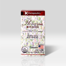 [케이세라퓨틱스] 플로라자임 60캡슐 X 1박스 (2개월분)_비타민B1+브로멜라인+락토페린+식물유래복합효소+9종복합활성효소+소화효소+에너지대사+단백질분해+장건강