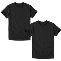 아우라큐 20수 면 트임반팔 라운드 무지 티셔츠 2장