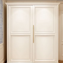 웨인스코팅붙박이장 작은방 시스템 붙박이장 화이트, 옷장 길이 200x65x230 도어 2개