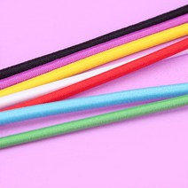 칼라 둥근 굵은 고무줄 고무끈 3m, 초록, 색상