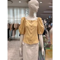 쥬크 [갤러리아] 밴딩 퍼프소매 스퀘어넥 블라우스 Z222MSC103