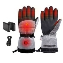 열선장갑 킥보드 로드자전거 발열 겨울 장갑 난방 손 따뜻하게 전기 열 장갑 방수, 5000mAh 배터리