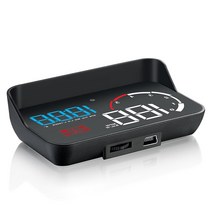 자동차 순정연동hud 헤드업 디스플레이 M10 Hd 윈드실드 프로젝터 Obd 과속 경고 다기능 운전 안전 개조 액, 01 blue and white, 1개