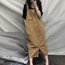 멜빵으로 여성스러움을 더한 매치가 편안한 로니멜빵원피스