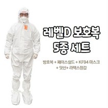 레벨D 방호복 페이스쉴드 5종세트 가드웨어 드림가드 보호복 의료용 방역복, 드림가드XL, FS01(안경형), 미색S