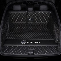 로가티 볼보트렁크매트 XC60트렁크매트 볼보XC90트렁크매트 볼보XC60트렁크매트 XC90트렁크매트, (풀커버) 블랙 + 골드라인 매트