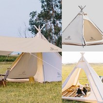 4인용 고급 방수 인디언 텐트 타프세트 2~3인용텐트 돔형텐트 캠핑용원터치텐트