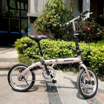 접이식 미니벨로 여성 경량 자전거 휴대용 미니스프린터 1 미하마 16/14인치 변 소형 성인 남녀 학생용, 01 14인치, 14 16寸单속히碟刹香槟