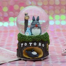 지브리 토토로 스노우볼 오르골 워터볼 무드등 생일선물 크리스마스선물, 미디엄사이즈컬러링+뮤직+손으로눈송이날리기