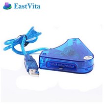 조이패드 게임 USB 듀얼 플레이어 컨버터 어댑터 케이블 PS2 플레이스테이션 2 컨트롤러 CD 드라이버 r30