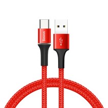 스마트폰mhl케이블 mhl케이블c타입 미러링케이블 baseus led usb type c samsung s20 s21 xiaomi poco fast Charging wire, 빨간색, 0.25m