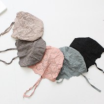 지오마켓 레이스 끈 두건 봄 여름 가을 조리모 실내 중년 여성 주방 식당 헤어 머리두건