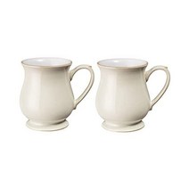 덴비머그컵 Denby Linen Craftsman Set of 2 Large Mugs Cream130326, large_Cream-coloured