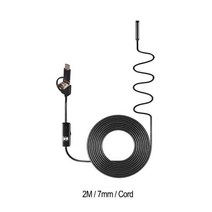 내시경 카메라 7MM 안드로이드 방수 3 in 1 USB/마이크로 USB/타입-C 검사 IC 전자 부품 수리 도구 124478, 2M Flexible Wire
