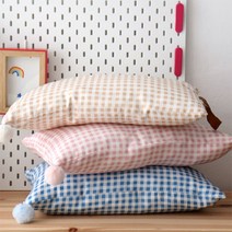 더패브릭 무형광 천연꼰사 인견 원단 체크3색, 핑크