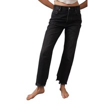 FREE PEOPLE 프리피플 프리 디스트레스 테이퍼드 베기 보이프렌드 진