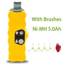 청소기 호환 배터리 아이로봇 룸바 500 14.4V 600 700 800 900 시리즈 진공 620 650 770 780 Ni-Mh, 5.0Ah Ni-MH Yellow_2