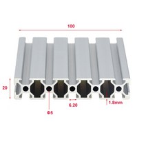 어닝레일 2040 3030 알루미늄 프로파일 100 350 400 450 500 550 600 mm 선형 레일 압출 CNC 3D 프린터 부, 05 20100_03 200mm