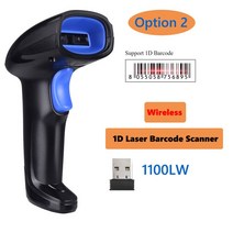 무선바코드리더기 qr스캐너 QR Wirelress 2.4G 바코드 스캐너 유선 USB 1D/2D QR 리더 PDF417 I, 03 1D Laser Wireless