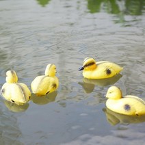 5Pcs 부동 오리 오리 새끼 물고기 연못 장식 플라스틱 미끼 청둥오리 실물 크기, 협동사