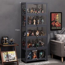 피규어전시장 레고 전시장 피규어 진열장 아크릴 투명 방진 디스플레이 케이스 그림용 캐비닛 거실 보관함 상품 선반 책장, [03] Length 80cm, [07] 5 layer