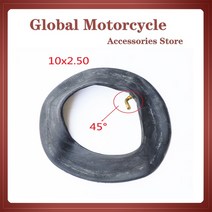 타이어 10x2 곡선 밸브 튜브 포함 5 45 도 90 유모차 스쿠터 10 인치 내부 50 개, 2.45 degree