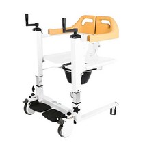 환자 이동 리프트 다기능 휠체어 가정용 이동 장치 180 ° 분할 시트 높이 조절 가능 노인용 비활성화, 로즈 레드