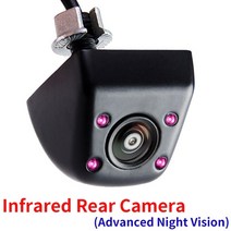 어라운드 카메라 자동차 룸미러 전방 후방 사이드 서라운드 뷰 sinovcle 리버스 카메라 백미러 자동차 프론트 앰프 적외선 카메라 야간 투시경 주차 모니터 방수 ccd hd, 검은색