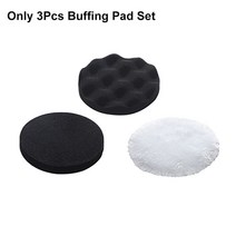 폴리싱 광택기 무선 듀얼 Xiaomi무선 자동차 전기 연마 기계 속도 조절 가능 4000 Rpm 왁싱 버핑용 폼 울, 01 3Pcs Buffing Pad Set