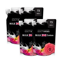 아토세이프 밀크코튼 고농축 섬유유연제 피오니향 700ml 4개, 단품