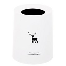 순록 플라스틱 쓰레기통 수 12L 쓰레기 먼지 빈 저장 버킷 종이 바구니 홈 오피스 폐기물 쓰레기통 뚜껑없이, 하나, 보여진 바와 같이