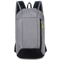 10LOutdoor 스포츠 경량 밀리터리 방수 여행 등산 가방 지퍼 조절 벨트 캠핑 남성 여성 어린이, 회색과 검은색