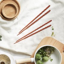 한샘 천연옻칠 장미목 트위스트 젓가락 2조, 단품, 단일/상품