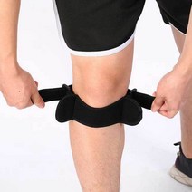 DM PKFARM 스포츠 무릎 보호대 벨크로 고정 슬개골 스트랩, 블랙, 1개