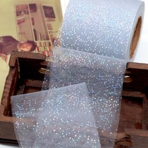 6cm * 5 야드 심포니 실버 도트 메쉬 곱슬 무지개 얇은 명주 그물 액세서리 선물 DIY 공예 파티 웨딩 크리스마스 장식 핑크, 12cm x 5yards, Gray