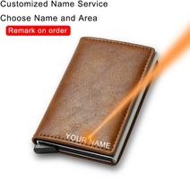 골프요술 지갑 내기 남성용 탄소 섬유 Rfid 카드 홀더 남성 블랙 소형 가죽 미니 슬림, [22] BrownName Service