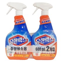 뿌리는락스 주방청소용 본품600ml 2입 렌지후드 때제거 28032EA, 1, 본상품선택