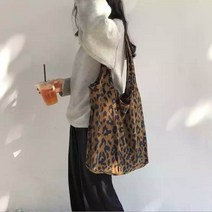 여성 코듀로이 호피백 골덴백 에코백 가을 겨울 가벼운 가방