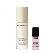 맥 하이퍼 리얼 세러마이저 30ml +NEW 스튜디오 래디언스 파운데이션 #N12 5ml & 클렌징 오일 15ml 디럭스 샘플 3종 세트, 세럼