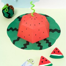 [{주문폭주]}xYNS_종이_모자_수박_만들기_놀이_꾸미기_★+인기히트*APR+30ºⓝⓔⓦº, 요니마켓 본상품선택