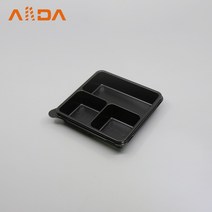 다용도 정사각 3칸 용기 100개 / 뚜껑불포함