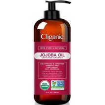새치커버틴트 스틱 컨실러 쿠션 흑채 Cliganic 호호바 오일 순수 120ml 냉압착 모발 얼굴용 비 헥산 프리, 500 ml (1er Pack)