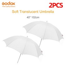 Godox 33 "84cm 40" 102cm 43 화이트 소프트 디퓨저 스튜디오 반투명 우산 플래시 스트로브 조명, 05 2pcs 40 inch 102cm