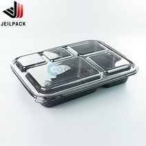 일회용 5칸도시락(돈가스 반찬포장용기)SDP 51 박스200개세트, 4칸용기