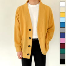 이브컴퍼니 남녀공용 오버핏 무지 골지 가디건 M(95)-XL(105-110) 12컬러 (1671-1)