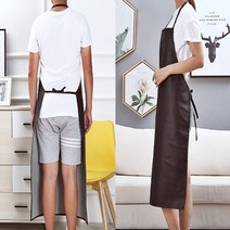 방수 바리스타 식당 호텔 인조가죽 까페 카페 공방 화방 네일샵 미용실 블랙 앞치마, 블랙 120X78cm(b)