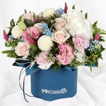 99플라워 2시간 꽃배달서비스 꽃바구니 꽃다발 생화 장미 생일 꽃 선물, [ST-B328]아름다운혼합꽃상자